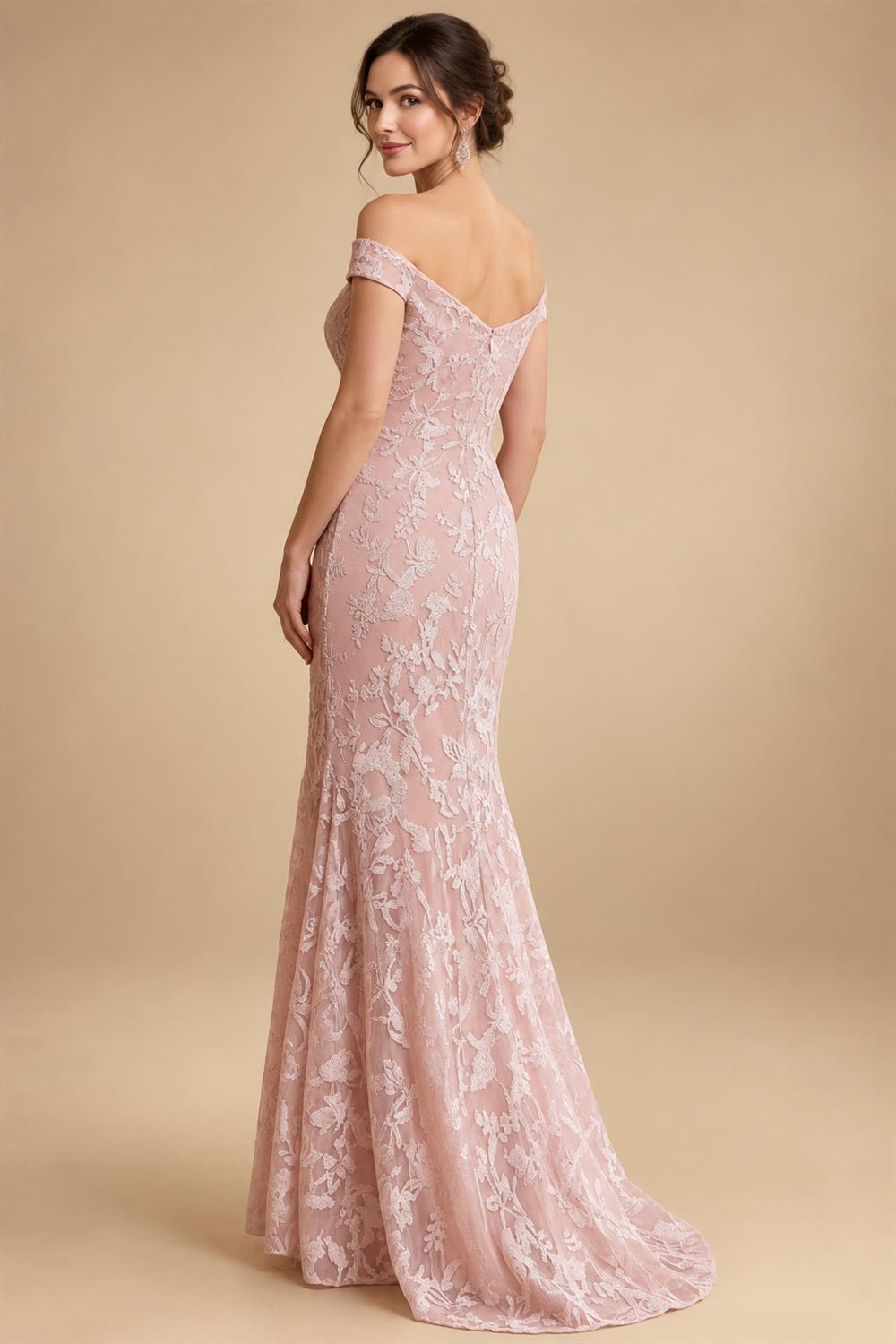 A-Line Floral Jacquard Floor-Length Mother of the Bride & Groom Dresses with V-Neck, Cap Sleeves (SHI22500480)