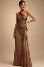 A-Line/Princess Off Shoulder Chiffon Maxi Mother of the Bride & Groom Dresses with Lace Appliques, Rhinestone & Pleats (SHI22501655)