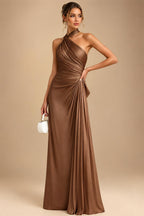 Jumpsuit Scoop Neck Chiffon Maxi Mother of the Bride Pantsuits with 3D Flowers & Bow (SHI22501634)