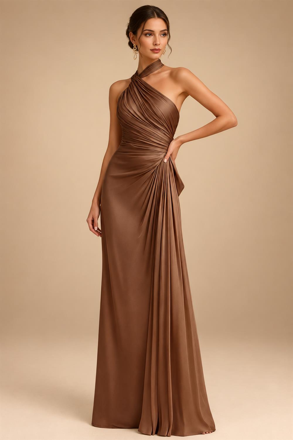 A-Line/Princess V-Neck Chiffon Floor-Length Mother of the Bride & Groom Dresses with Lace Appliques & Pleats (SHI22501605)
