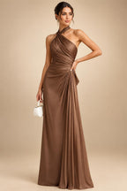 A-Line/Princess Scoop Neck Chiffon Floor-Length Mother of the Bride & Groom Dresses with Tiered Layers & Ruffles (SHI22501612)