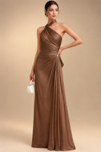 A-Line/Princess V-Neck Chiffon Floor-Length Mother of the Bride & Groom Dresses with Pleats (SHI22501646)
