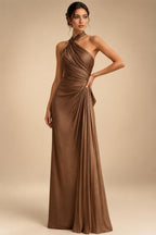 A Line Scoop 3/4 Sleeve Long Mixed Mother of the Bride Dresses with Sequins (SHI22500171)