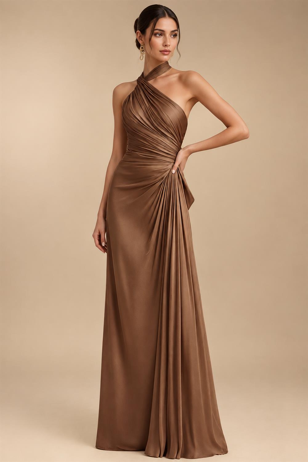 Floral Print Sheath/Column Scoop Neck Floor-Length Mother of the Bride & Groom Dresses with Ruched Waist (SHI22501153)