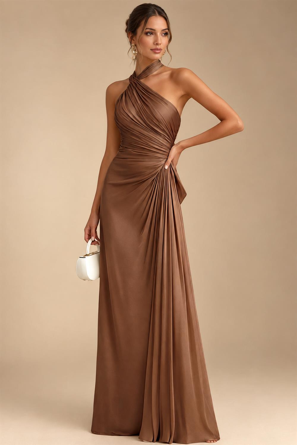 Satin A-Line/Princess Spaghetti Straps Short Homecoming Dresses with Ruched Waist (SHI22370238)