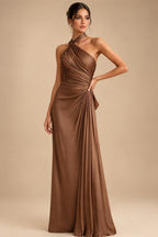 Sheath/Column V-Neck Jacquard Maxi Mother of the Bride & Groom Dresses with Ruffles & Slit (SHI25001047)