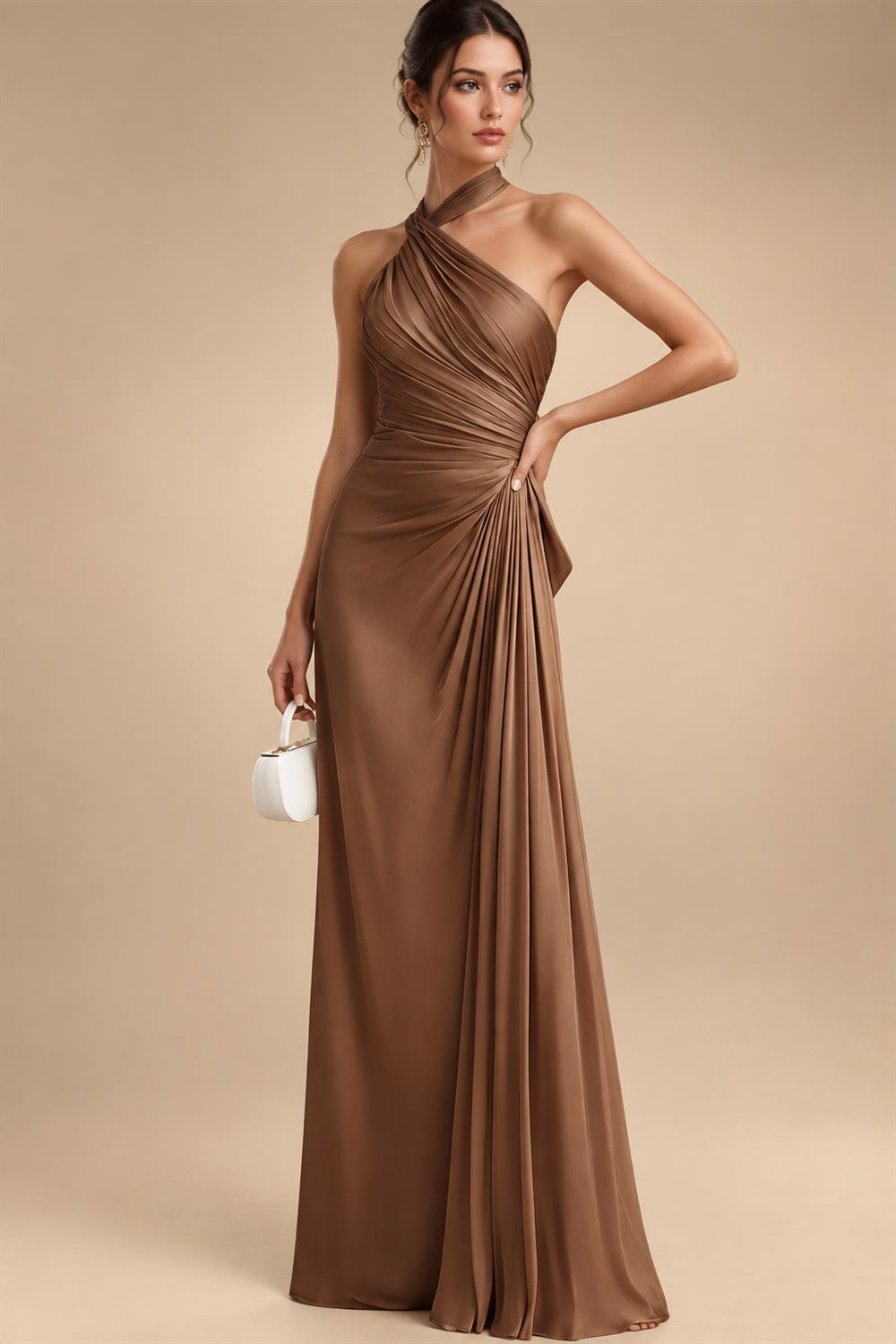 3/4 Sleeve Round Neck A-Line Midi Chiffon Mother of the Bride Dresses with Jacket (SHI22500386)