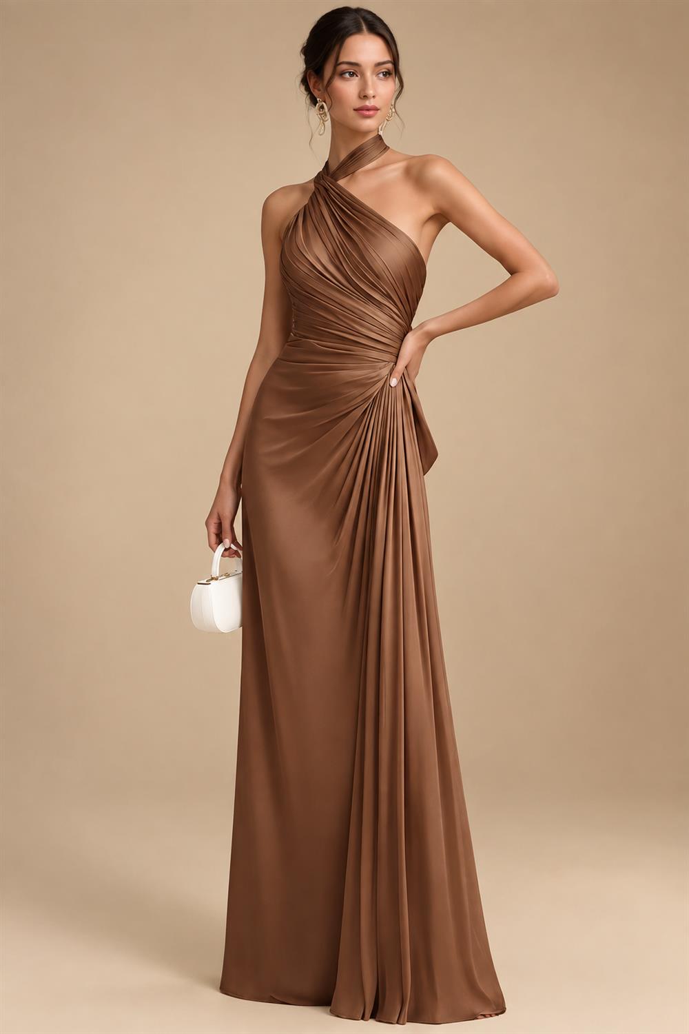 A-Line/Princess Scoop Neck Chiffon Maxi Mother of the Bride & Groom Dresses with Lace Appliques & Pleats (SHI22501638)