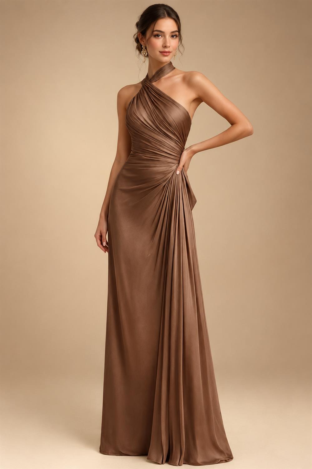 A-Line Chiffon V-Neck Short Sleeve Mother of the Bride Dresses Floor-Length with Sequin Appliques (SHI22500297)
