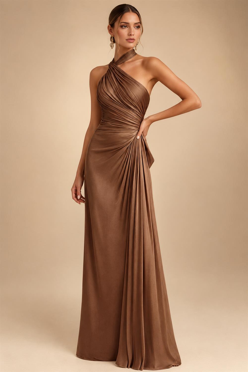 A-Line Chiffon Floral Print 3/4 Cape Sleeves Tiered Mother of the Bride & Groom Dresses with Beaded Waist Embellishment (SHI22500669)