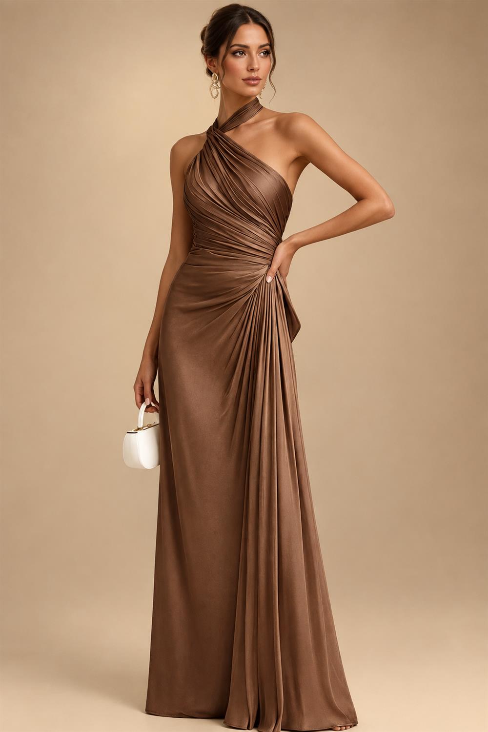 Sequin Floral A-Line/Princess V-Neck Floor-Length Mother of the Bride & Groom Dresses with 3D Flowers & Pleats (SHI22501350)