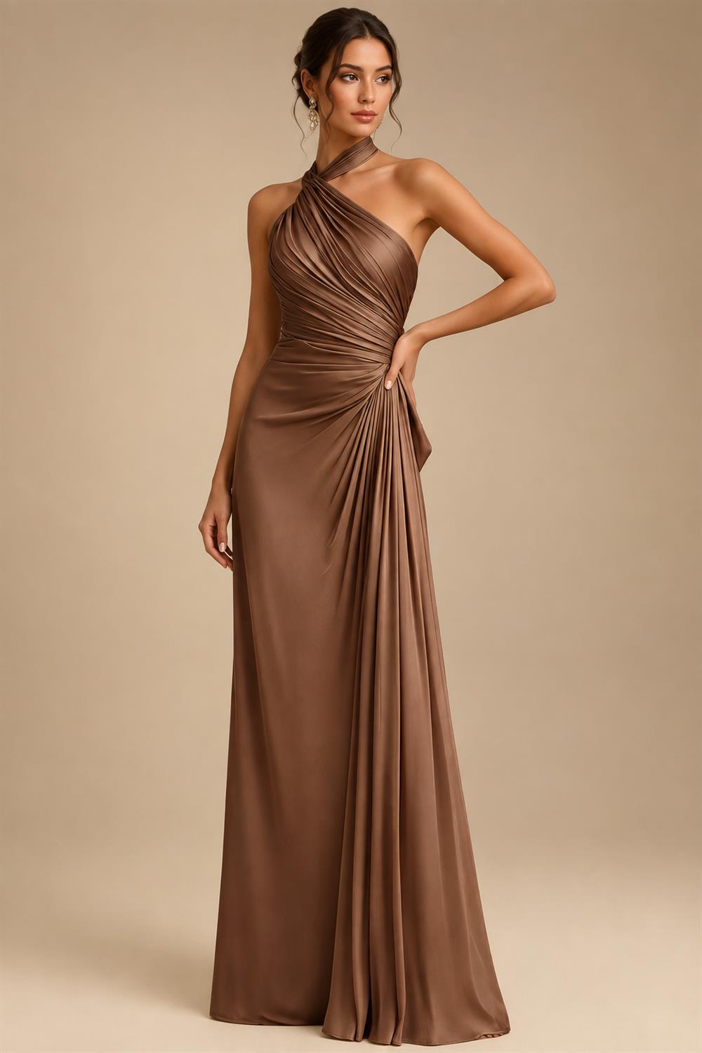 A-Line Floral Jacquard Floor-Length Mother of the Bride & Groom Dresses with V-Neck, Cap Sleeves (SHI22500480)