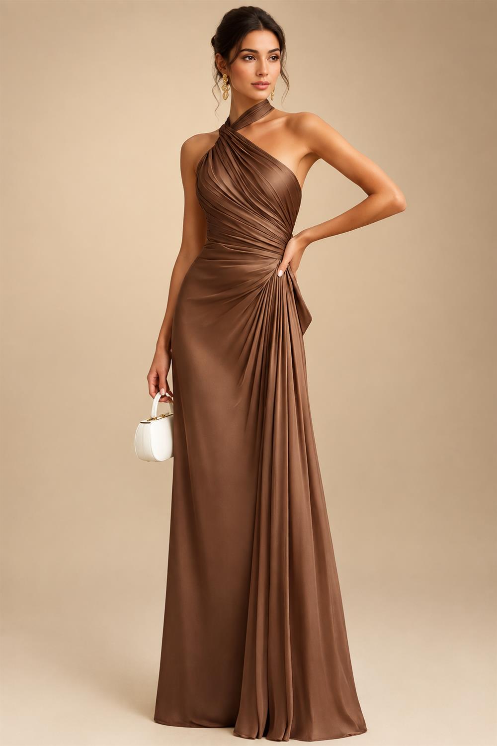 A-Line/Princess Off Shoulder Chiffon Floor-Length Mother of the Bride & Groom Dresses with Ruched Waist & Slit (SHI22501619)
