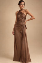 Pantsuit Scoop Neck Satin Maxi Mother of the Bride Pantsuits with Fluffy Feather Trim Cuffs (SHI22501692)