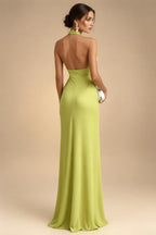 A-Line/Princess One Shoulder Chiffon Floor-Length Mother of the Bride & Groom Dresses with Lace Appliques, Sweep Train & Side Sash (SHI22501663)
