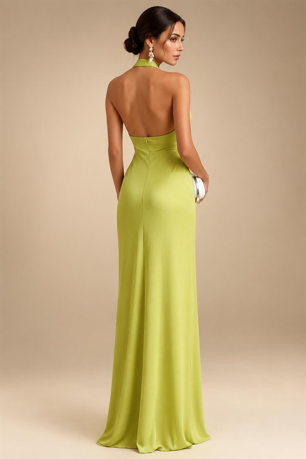 Cape Sleeve Jacquard Satin Ruched Mother of the Bride Dresses (SHI22500526)