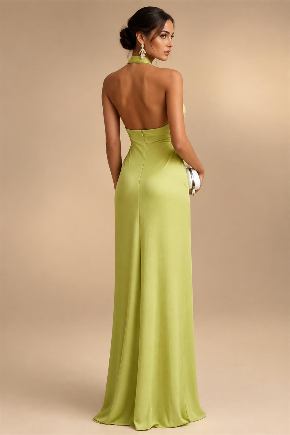 A-Line/Princess V-Neck Chiffon Maxi Mother of the Bride & Groom Dresses with Feather Trim & Pleats (SHI22501651)