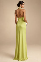 Sheath/Column Asymmetrical Pleated Satin Floor-Length Mother of the Bride Dresses with Ruffle (SHI22500107)