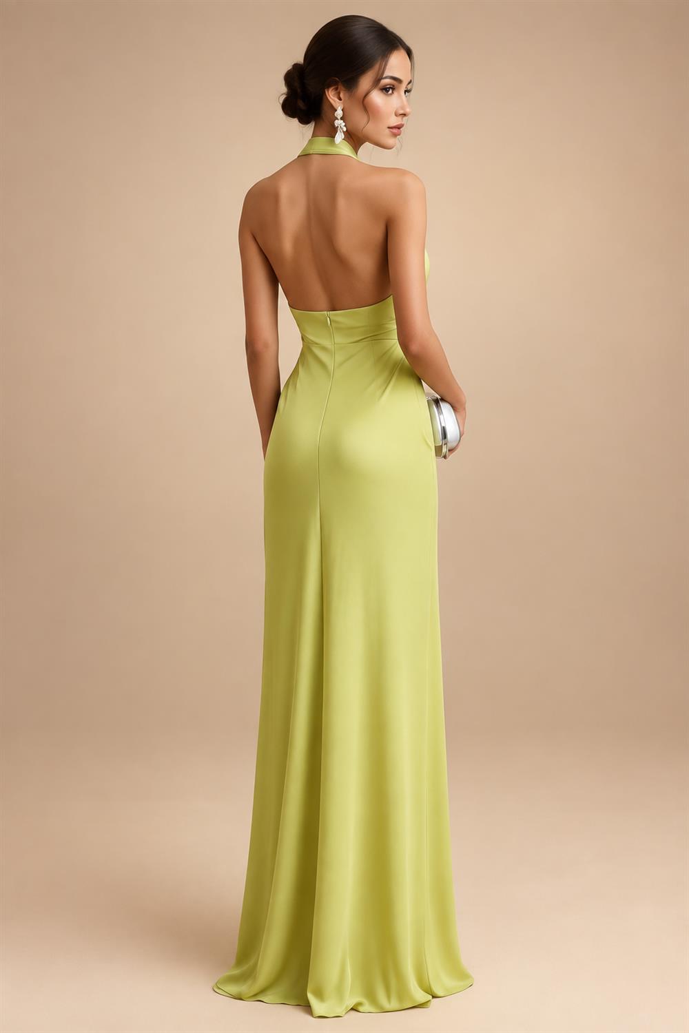 Sheath/Column V-Neck Stretch Jersey Maxi Mother of the Bride & Groom Dresses with Ruffles & Slit (SHI22501648)