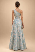 A-Line/Princess Strapless Jacquard Mini Homecoming Dresses with Bow & Pearls (SHI22370552)