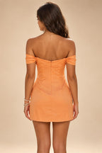 Jacquard A-Line/Princess Strapless Mini Homecoming Dresses with Bow & Pearls (SHI22370329)