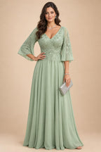 A-Line/Princess Strapless Lace Appliques Floor-Length Mother of the Bride & Groom Dresses with Pleats, Ruched Waist & Sweep Train (SHI22501664)
