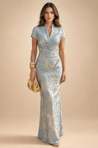 A-Line/Princess Sweetheart Chiffon Maxi Mother of the Bride & Groom Dresses with Lace Appliques & Ruched Bodice (SHI22501637)