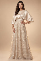 A-Line/Princess V-Neck Velvet Floor-Length Mother of the Bride & Groom Dresses with Ruched Waist (SHI22501614)