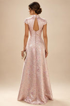 Scoop Neck Chiffon Floor-Length Mother of the Bride & Groom Jumpsuit with Lace Appliques (SHI22501558)