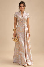 A-Line/Princess Sweetheart Chiffon Maxi Mother of the Bride & Groom Dresses with Lace Appliques & Ruched Bodice (SHI22501637)