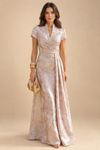 A-Line/Princess Strapless Lace Appliques Floor-Length Mother of the Bride & Groom Dresses with Pleats, Ruched Waist & Sweep Train (SHI22501664)