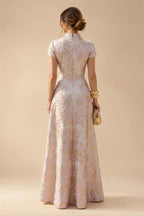 Chiffon Lace A-Line/Princess Off Shoulder Long Mother of the Bride & Groom Dresses with Ruched Waist & Sweep Train (SHI22501250)