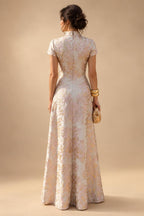 Jacquard A-Line/Princess Strapless Mini Homecoming Dresses with Bow & Pearls (SHI22370329)