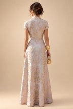 A-Line/Princess Sweetheart Chiffon Maxi Mother of the Bride & Groom Dresses with Lace Appliques & Ruched Bodice (SHI22501637)