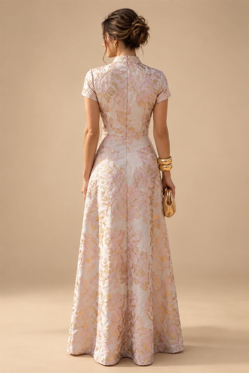 Satin Scoop Neck Mother of the Bride & Groom Dresses with 3D Flower (SHI22500338)