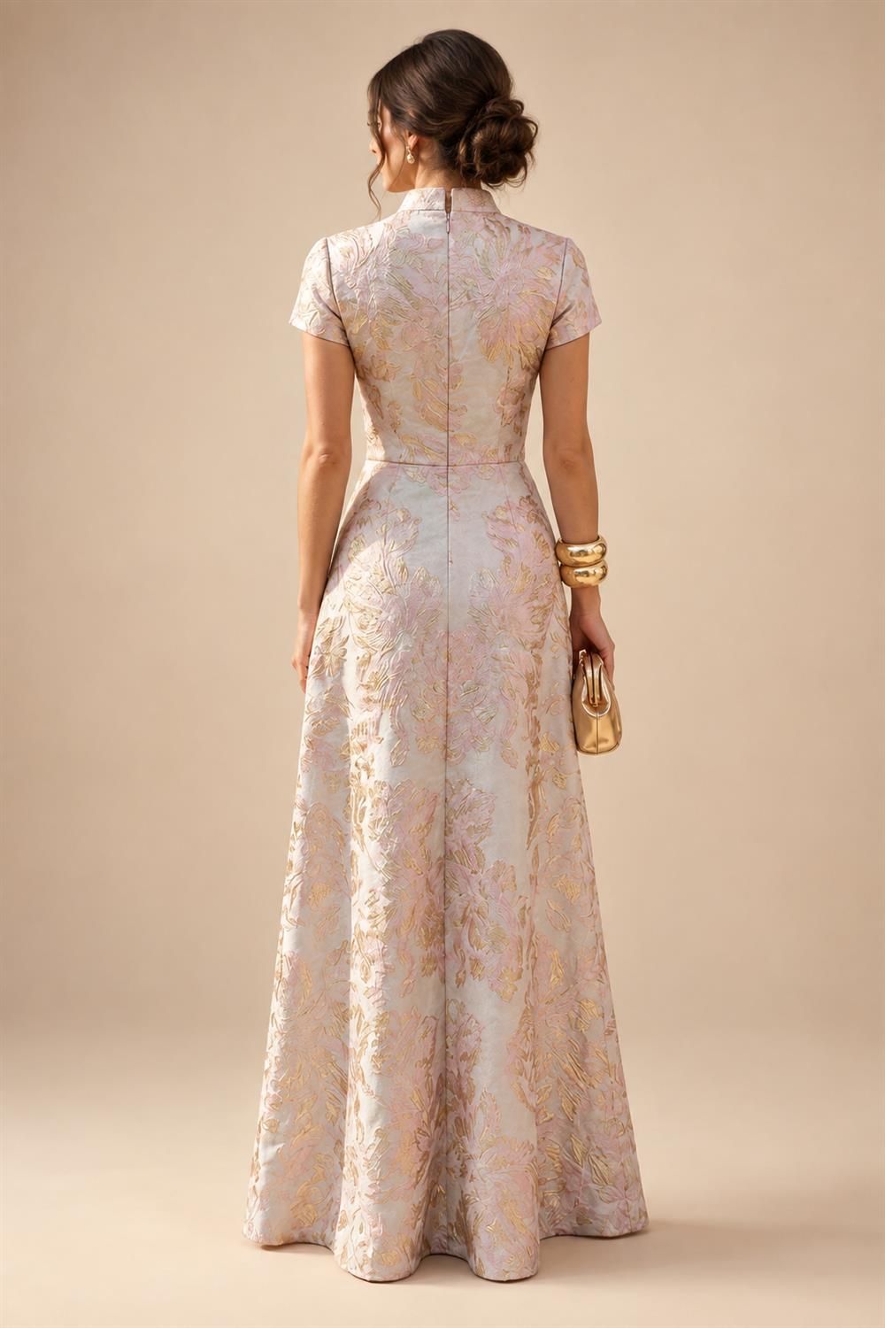 A-Line/Princess One Shoulder Chiffon Floor-Length Mother of the Bride & Groom Dresses with Lace Appliques, Sweep Train & Side Sash (SHI22501663)