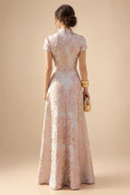 A-Line/Princess Strapless Lace Appliques Floor-Length Mother of the Bride & Groom Dresses with Pleats, Ruched Waist & Sweep Train (SHI22501664)