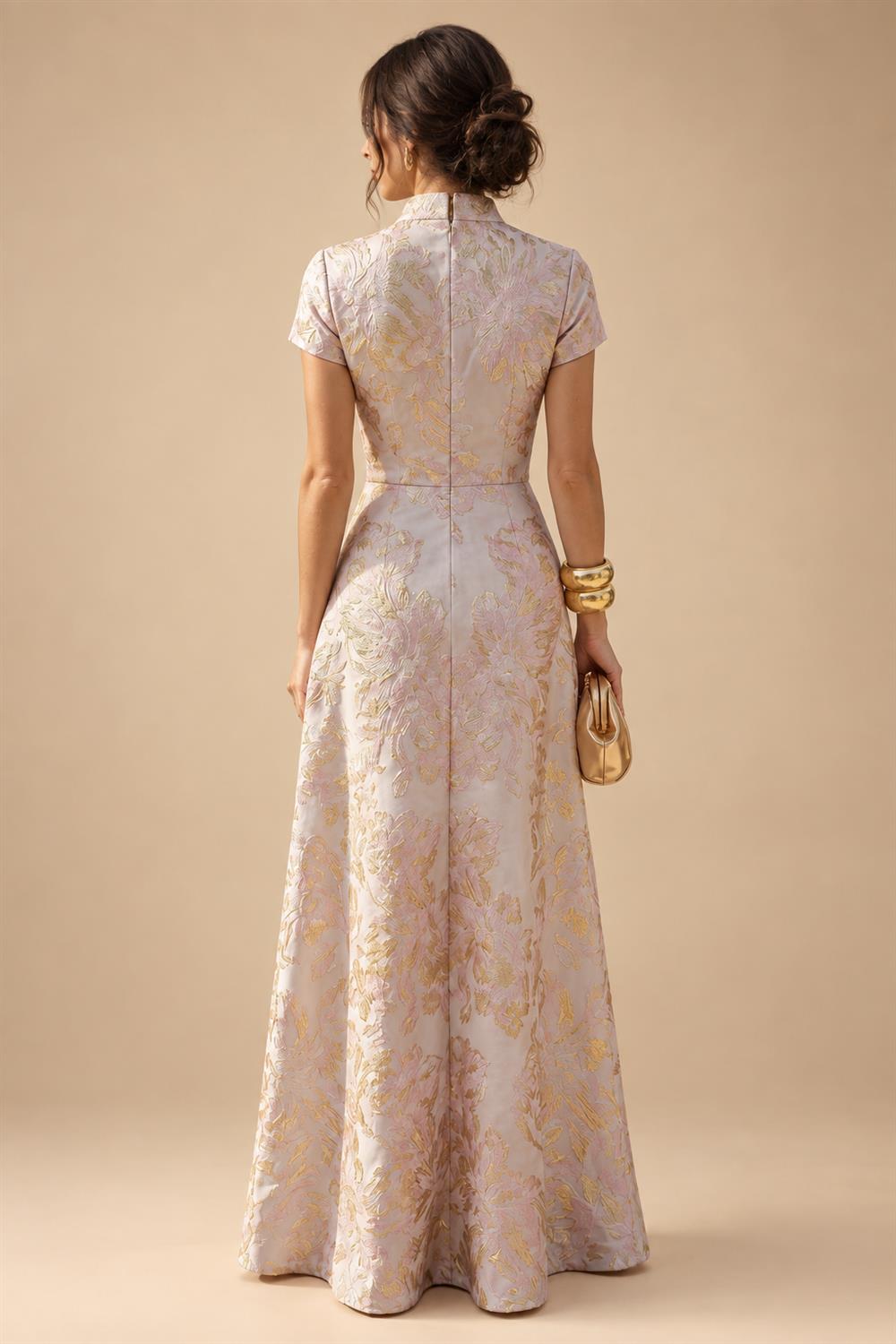 Scoop Neck Chiffon Floor-Length Mother of the Bride & Groom Jumpsuit with Lace Appliques (SHI22501558)