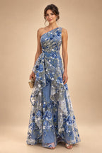 Chiffon Lace A-Line/Princess Off Shoulder Long Mother of the Bride & Groom Dresses with Ruched Waist & Sweep Train (SHI22501250)