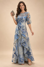 A-Line/Princess Strapless Lace Appliques Floor-Length Mother of the Bride & Groom Dresses with Pleats, Ruched Waist & Sweep Train (SHI22501664)