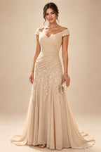 Floral Print A-Line/Princess Scoop Neck Tea-Length Mother of the Bride & Groom Dresses with Tiered Layers & Ruched Waist (SHI22501120)
