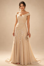 A-Line/Princess Scoop Neck Pleated Satin Evening Dresses with Sequins (SHI22500066)