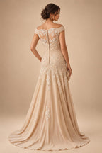 Satin Scoop Neck Mother of the Bride & Groom Dresses with 3D Flower (SHI22500338)