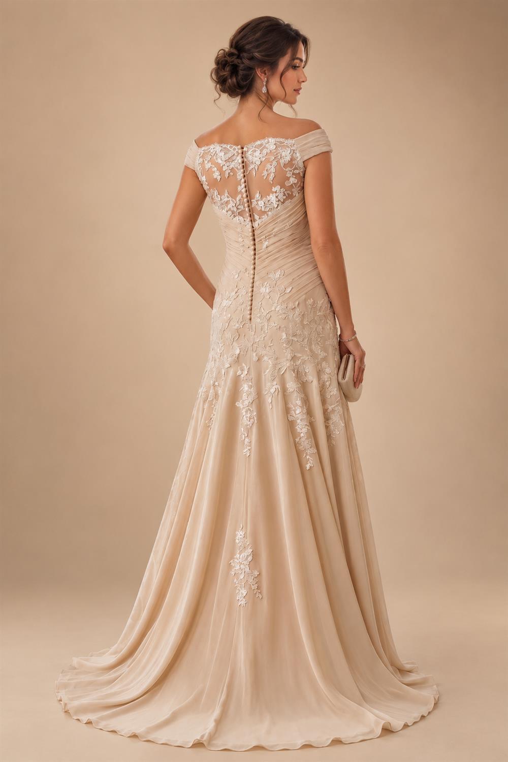 Floral Print A-Line/Princess Scoop Neck Tea-Length Mother of the Bride & Groom Dresses with Tiered Layers & Ruched Waist (SHI22501120)