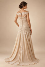 Scoop Neck Chiffon Floor-Length Mother of the Bride & Groom Jumpsuit with Lace Appliques (SHI22501558)