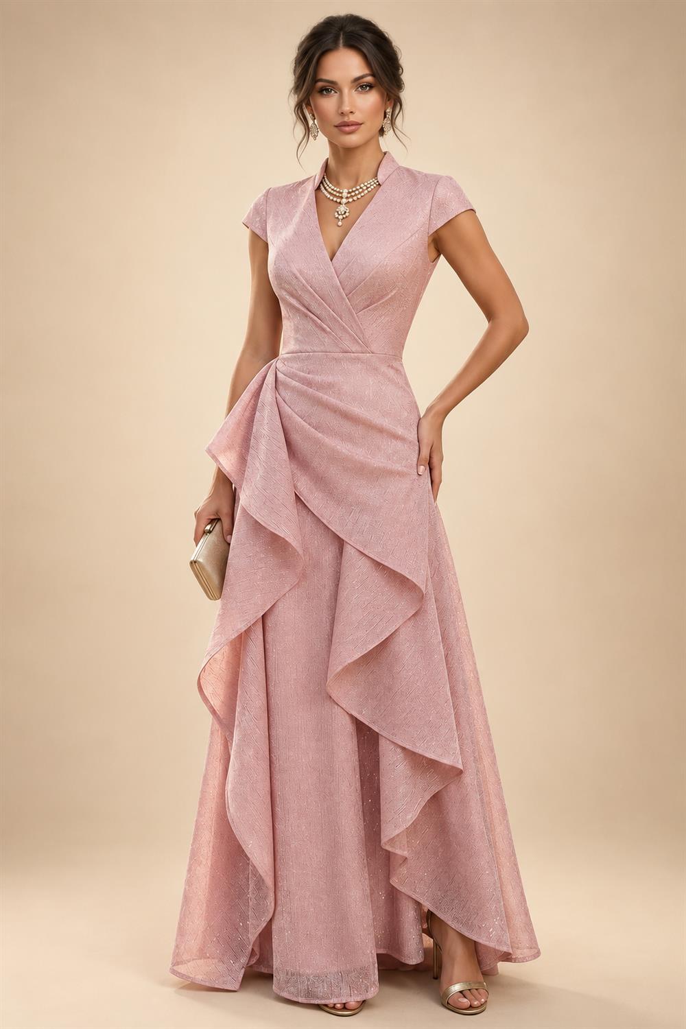 A-Line/Princess Off Shoulder Chiffon Floor-Length Mother of the Bride & Groom Dresses with Sequin, Lace Appliques & Pleats (SHI22501662)