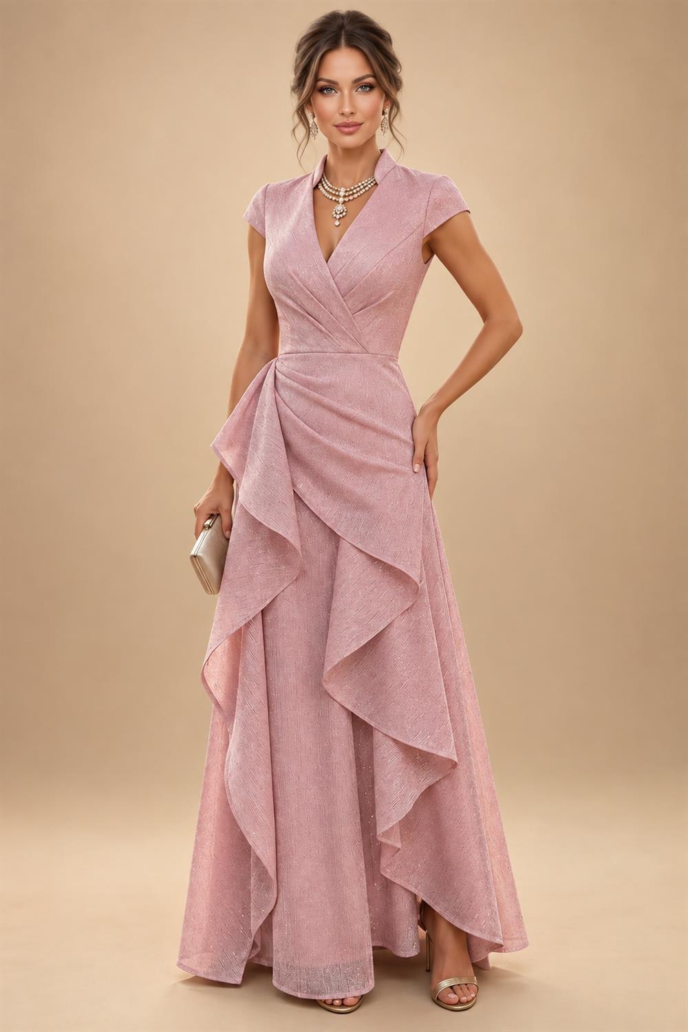 A-Line/Princess Scoop Neck Chiffon Maxi Mother of the Bride & Groom Dresses with Ruffles (SHI22501599)