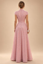 A-Line/Princess Sweetheart Chiffon Maxi Mother of the Bride & Groom Dresses with Lace Appliques & Ruched Bodice (SHI22501637)