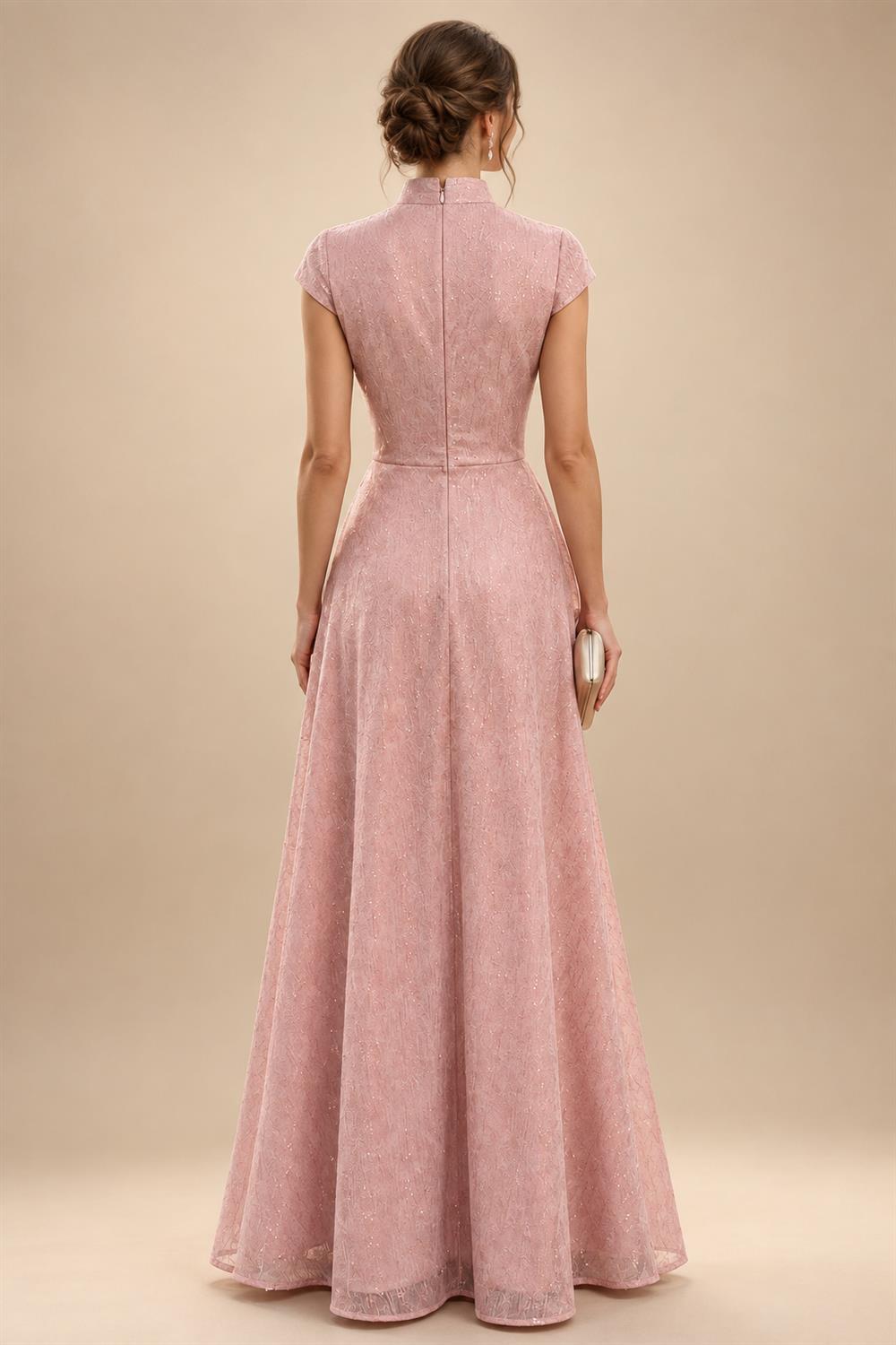 Satin Scoop Neck Mother of the Bride & Groom Dresses with 3D Flower (SHI22500338)