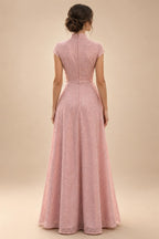 A-Line/Princess Strapless Jacquard Mini Homecoming Dresses with Bow & Pearls (SHI22370552)
